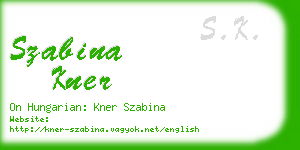 szabina kner business card
